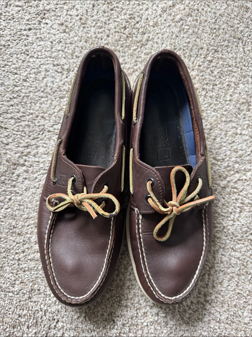 Men's Brown Sperry Leather Boat Shoes